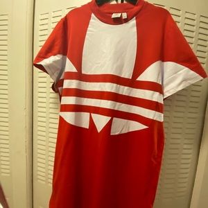 Red adidas dress